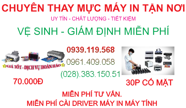 thay mực máy in quận Bình Tân